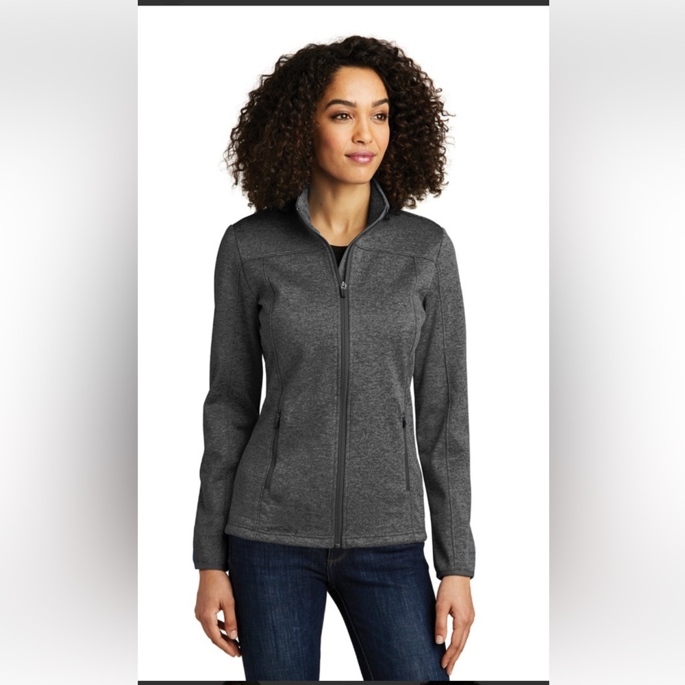 Eddie Bauer Women's Storm Repel Full Zip Jacket Dark Heather Grey Size Small - Picture 2 of 13